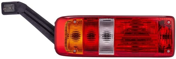 Hella - 2VP340931171 - Rückleuchte Links Rechteckig, 24V, Bernsteinfarben/Transparent/Rot, Aufschraubbar, Hella