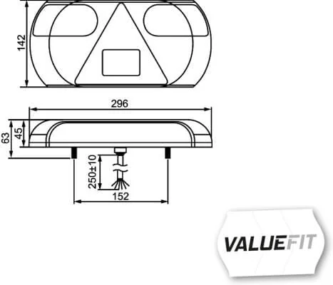 Hella - 2VP357016011 - Ruecklicht LED – Hinten Links
