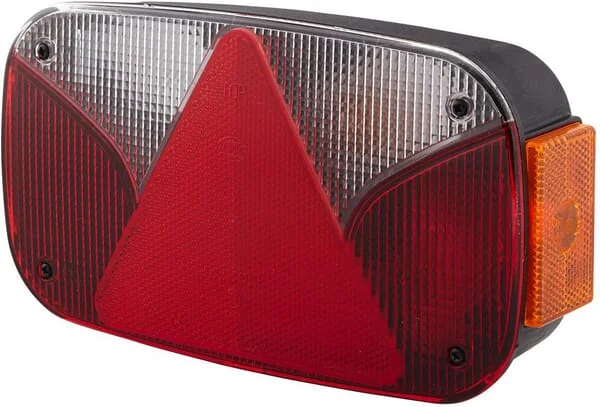 Hella - 2VP998232301 - Rückleuchte Rechts Rechteckig, 12V, Rot/Bernstein, Aufschraubbar, 247x60x138mm, Hella