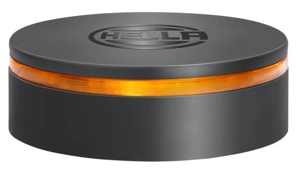 Hella - 2XD455255001 - Drehleuchte LED, 38W, Rund, 12-24V, Bernstein, Aufschraubbar, Diameter 149mm x 60mm, K-LED Rebelution von Hella