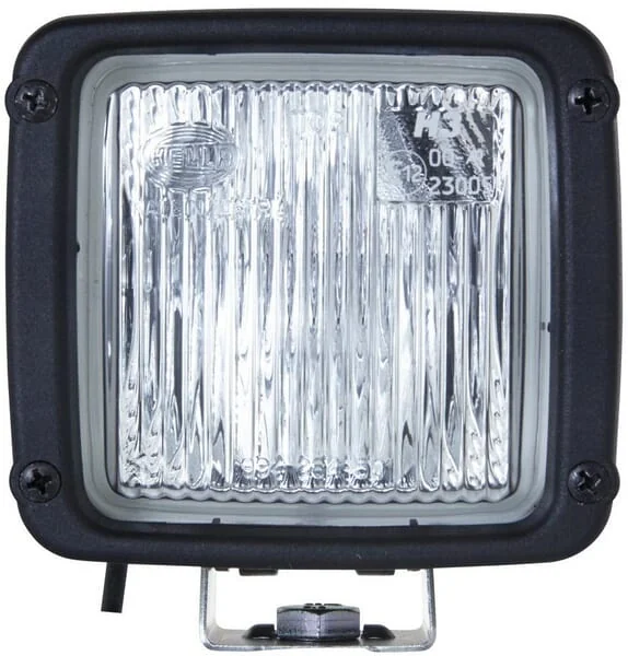 Hella - 2ZR997506391 - Rückfahrscheinwerfer Halogen, Quadratisch, 24V, Transparent/Weiß, Schraubbefestigung, 112x97x102mm AMP-Stecker, Hella