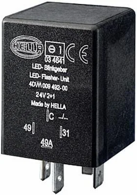 Hella - 4DM009492001 - Blinkrelais, 4-Polig, 24 V