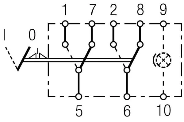 Hella - 6EH007832671 - Kippschalter, I-0, 8-Polig, Sicherheitsschalter