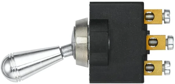 Hella - 6FG002312001 - Kippschalter, S28, 3-polig, Ø 12,5mm, chrom