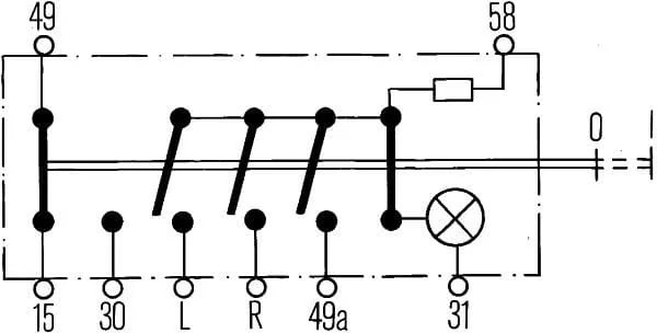 Hella - 6HF003916011 - Warnblinkschalter 12V