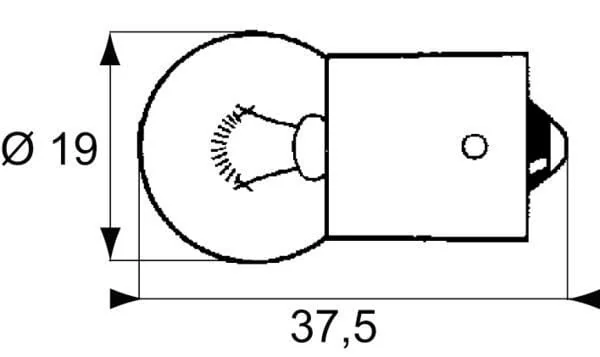 Hella - 8GA002071121 - Lampe 12V R5W 5W BA15S