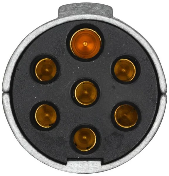 Hella - 8JA003831011 - Stecker 7-polig DIN/ISO 1185 Flachstecker Verbinder Metall
