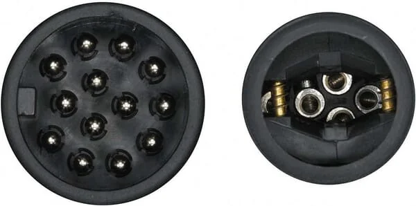 Hella - 8JA005951041 - Anhängerstecker 13-Polig, Kunststoff, 12V, Langausführung, Schraubklemmen
