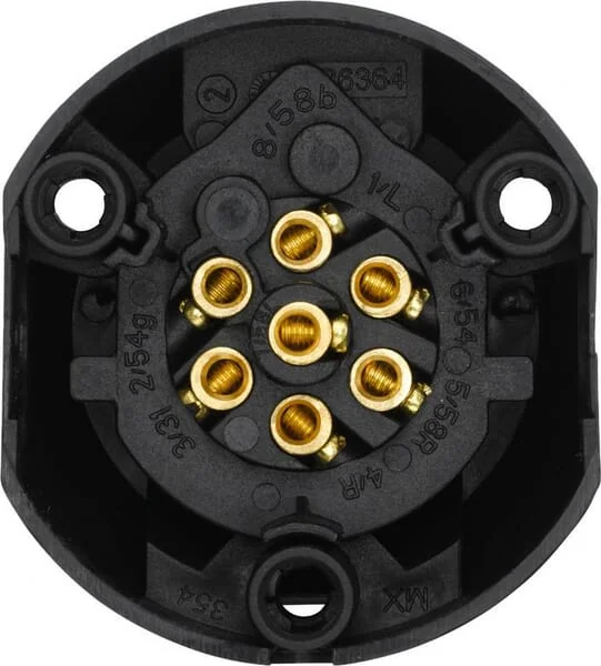 Hella - 8JB001943001 - Steckdose K 18 7-Polig DIN/ISO 1724 Zinnbronze