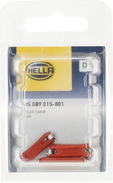 Hella - 8JS089015801 - Sicherung Torpedo 16A Laenge 25mm Rot Packung 5x Hella