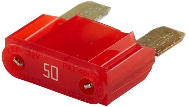 Hella - 8JS728595161 - Sicherung Maxi Flachstecker 50A Länge 34,1mm Rot Packung 10x
