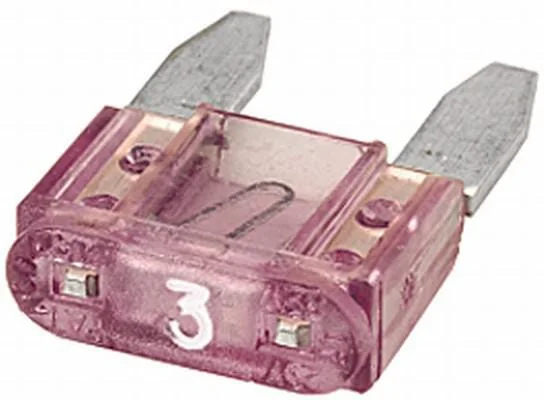 Hella - 8JS728596101 - Sicherung Mini-Flachstecker 3A Länge 10,9mm Violett Packung 50x