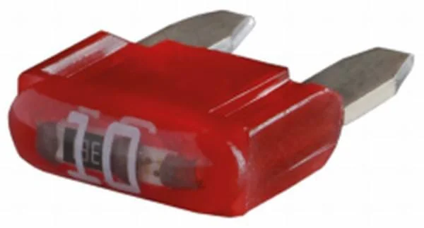 Hella - 8JS728596212 - Sicherung Mini-Flachstecker 32V 10A Länge 16,3mm Rot Packung 10x