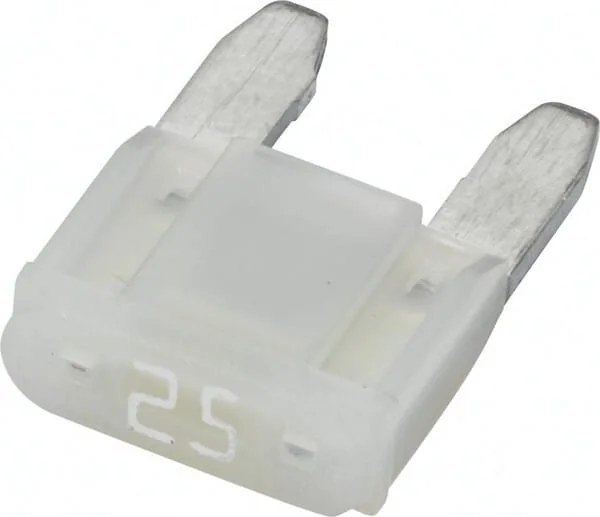 Hella - 8JS728596242 - Sicherung Mini-Flachstecker 32V 25A Länge 16,3mm Weiss Packung 10x