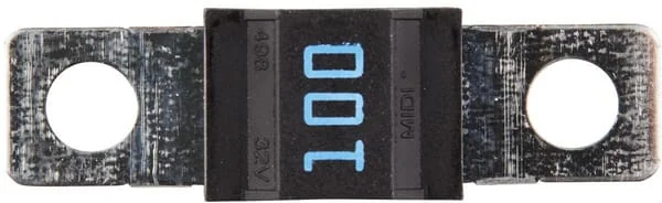 Hella - 8JS742901051 - Sicherung Midi 32V 100A Länge 41,1mm Blau Packung 1x Hella