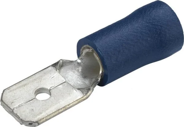 Hella - 8KW044288812 - Flachstecker Männlich, Blau, 1,5-2,5mm² 6,3x0,8mm, Blister (15x), Hella