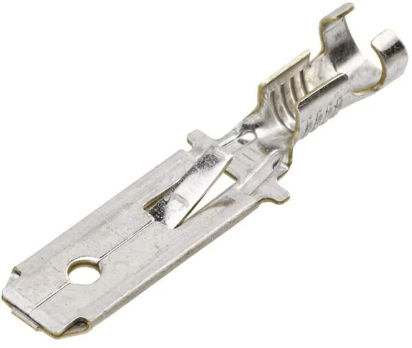 Hella - 8KW048056033 - Flachstecker Stift, Weiß, 1,5-2,5mm² 6,3x0,8mm, Blister (100x), Hella