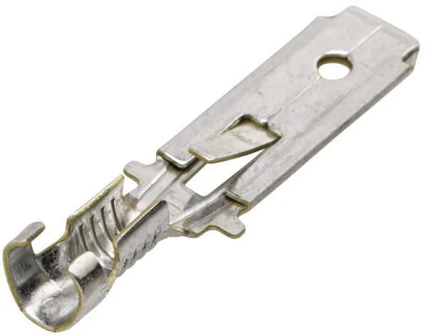 Hella - 8KW048056033 - Flachstecker Stift, Weiß, 1,5-2,5mm² 6,3x0,8mm, Blister (100x), Hella