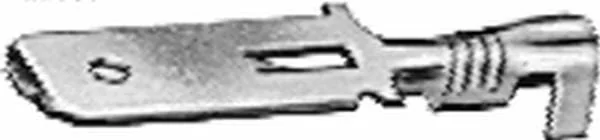 Hella - 8KW048056033 - Flachstecker Stift, Weiß, 1,5-2,5mm² 6,3x0,8mm, Blister (100x), Hella
