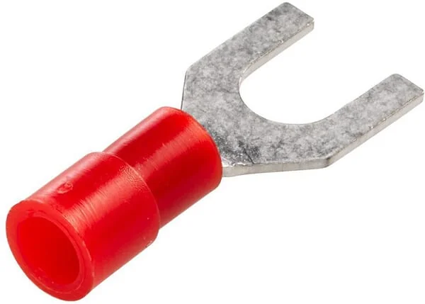 Hella - 8KW178045012 - Gabelklemme, Diameter 5,3mm Rot, 0,5-1,5mm² Serie A, Blister