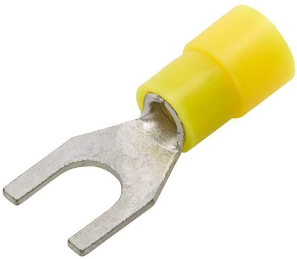 Hella - 8KW178045212 - Gabelkabelschuh, Diameter 6,5mm Gelb, 4-6mm² Serie A, Blister