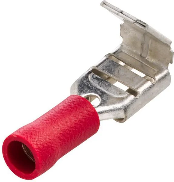 Hella - 8KW700143003 - Flachsteckhülse Weiblich, Rot, 0,5-1mm² 6,3x0,8mm, Blister 50x