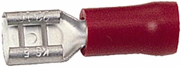 Hella - 8KW705392003 - Flachsteckhülse Weiblich, Rot, 0,5-1mm² 4,8x0,5mm, Blister 100x