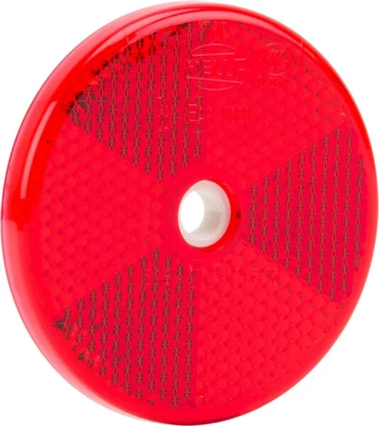 Hella - 8RA002014232 - Rueckstrahler, Diameter 60mm, Rot, Mit 6mm Loch, E24 0030 – Hinten