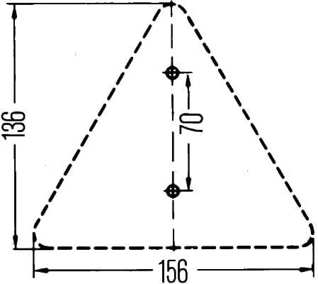 Hella - 8RA002020001 - Warnreflektor (Dreieck) – Hinten
