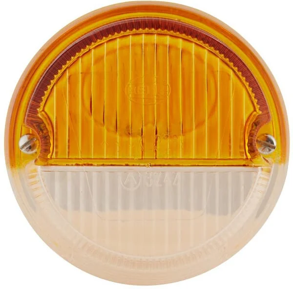 Hella - 9EL088538001 - Leuchtenglas, Gelb/Transparent, Rund Links/Rechts Hella