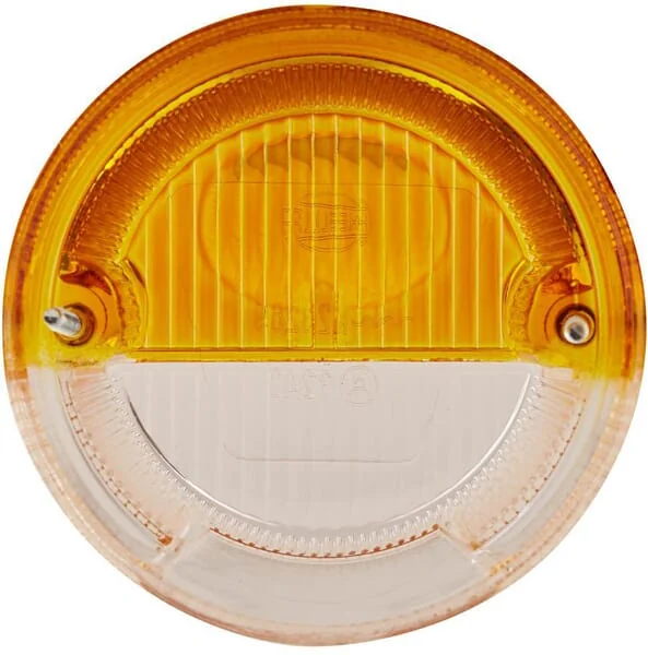 Hella - 9EL088538001 - Leuchtenglas, Gelb/Transparent, Rund Links/Rechts Hella