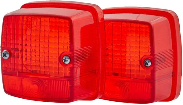 Hella - 9EL115003035 - Lichtlinse, Rot, Quadratisch Links/Rechts/Hinten Hella