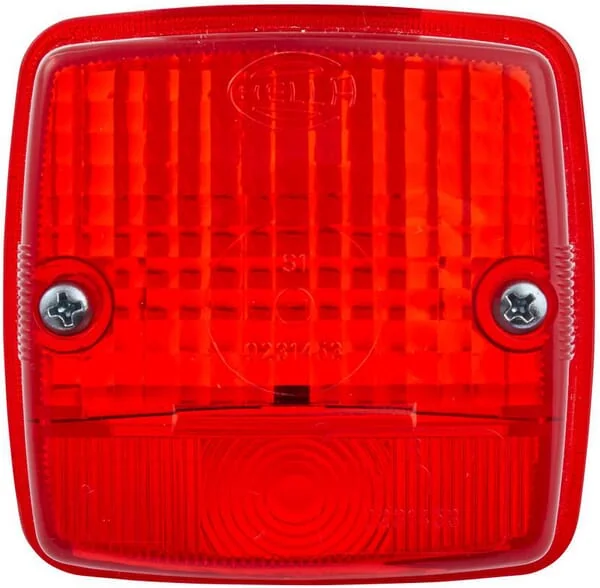 Hella - 9EL115003035 - Lichtlinse, Rot, Quadratisch Links/Rechts/Hinten Hella