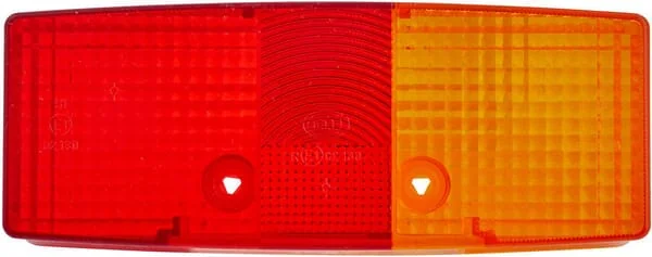 Hella - 9EL121431001 - Lichtlinse, Rot/Transparent/Bernstein Heck/Rechts Hella