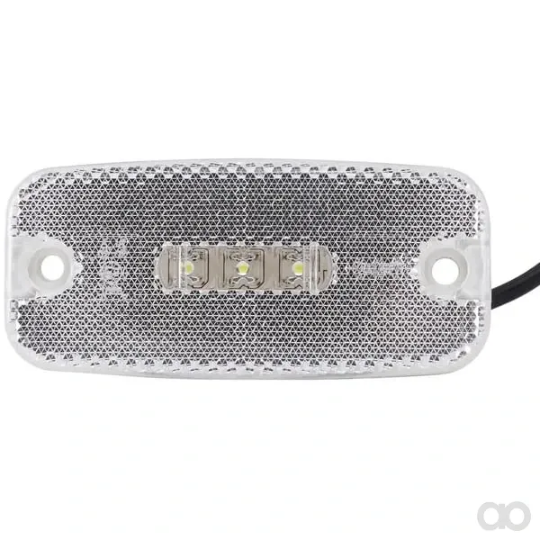 Hella ValueFit - 2PG357008031 - Markierungsleuchte LED, Rechteckig, 9/36V, Weiss, Verschraubt, 111x20x51mm, 3 LED, Hella ValueFit