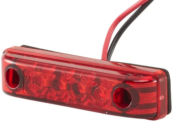 Hella ValueFit - 2TM357010011 - Markierungsleuchte LED, Rechteckig, 12V, Rot, Aufschraubbar, 65x11x16mm, Hella ValueFit