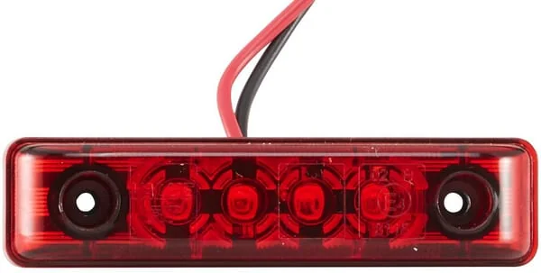 Hella ValueFit - 2TM357010011 - Markierungsleuchte LED, Rechteckig, 12V, Rot, Aufschraubbar, 65x11x16mm, Hella ValueFit