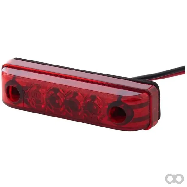 Hella ValueFit - 2TM357010111 - Rueckleuchte LED, Rechteckig, 24V, Rot, Aufschraubbar, 65x11x16mm, Hella ValueFit