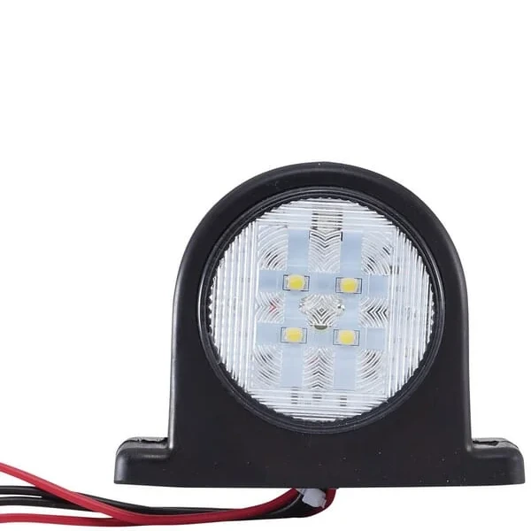 Hella ValueFit - 2XS357003001 - Markierungsleuchte LED, Rund, 10/30V, Rot/Weiss, Aufschraubbar, 86x44,3x67,2mm, 8 LEDs