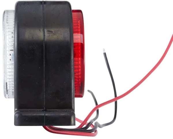 Hella ValueFit - 2XS357003001 - Markierungsleuchte LED, Rund, 10/30V, Rot/Weiss, Aufschraubbar, 86x44,3x67,2mm, 8 LEDs