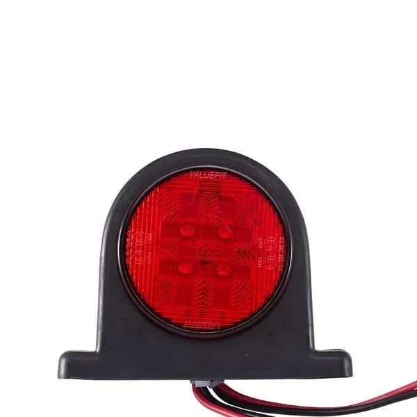 Hella ValueFit - 2XS357003001 - Markierungsleuchte LED, Rund, 10/30V, Rot/Weiss, Aufschraubbar, 86x44,3x67,2mm, 8 LEDs