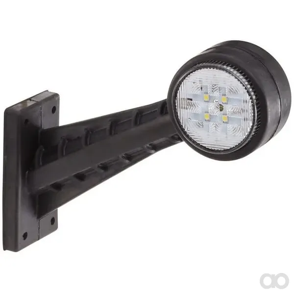 Hella ValueFit - 2XS357004031 - Markierungsleuchte Links LED, Rund, 12/24V, Rot/Weiss, Aufschraubbar, 142,5x45x160mm, 8 LEDs