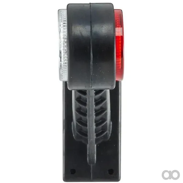 Hella ValueFit - 2XS357004031 - Markierungsleuchte Links LED, Rund, 12/24V, Rot/Weiss, Aufschraubbar, 142,5x45x160mm, 8 LEDs