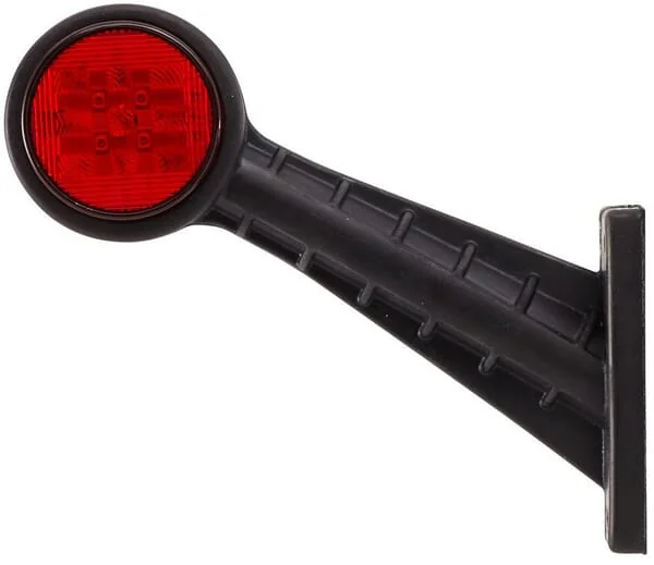 Hella ValueFit - 2XS357004031 - Markierungsleuchte Links LED, Rund, 12/24V, Rot/Weiss, Aufschraubbar, 142,5x45x160mm, 8 LEDs