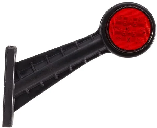 Hella ValueFit - 2XS357004041 - Markierungsleuchte Rechts LED, Rund, 12/24V, Rot/Weiß, Aufschraubbar, 142,5x45x160mm, 8 LEDs