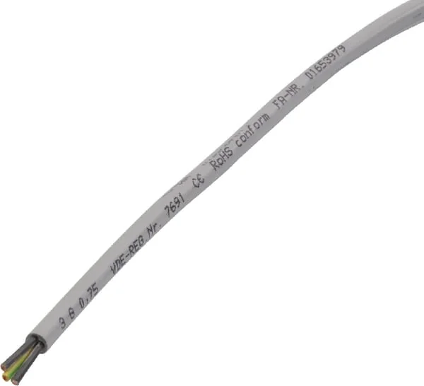Helukabel - FLEXYJZ3075 - Kabel 3x0,8mm², Grau, PVC, pro m, Helukabel