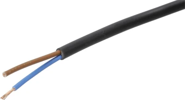 Helukabel - H05VVF2X15BK - Kabel 2x1,5mm², Schwarz, PVC, Pro m Helukabel