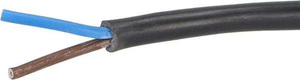 Helukabel - H05VVF2X1BK - Kabel 2x1mm², Schwarz, PVC, Pro m Helukabel