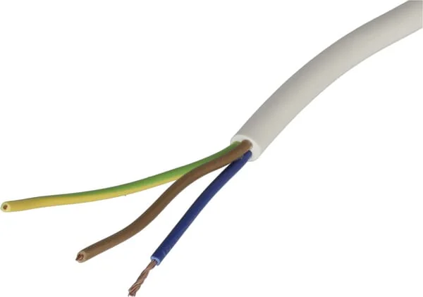 Helukabel - H05VVF3X075WH - Kabel 3x0,8mm², Weiss, PVC, Pro m Helukabel