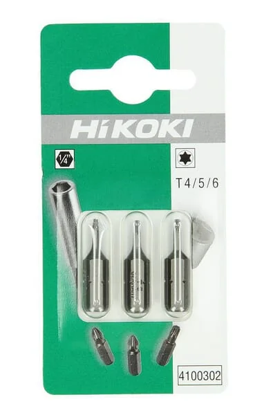 Hikoki - 4100302 - Bits Torx 1/4 T4/T5/T6-25mm (3x)